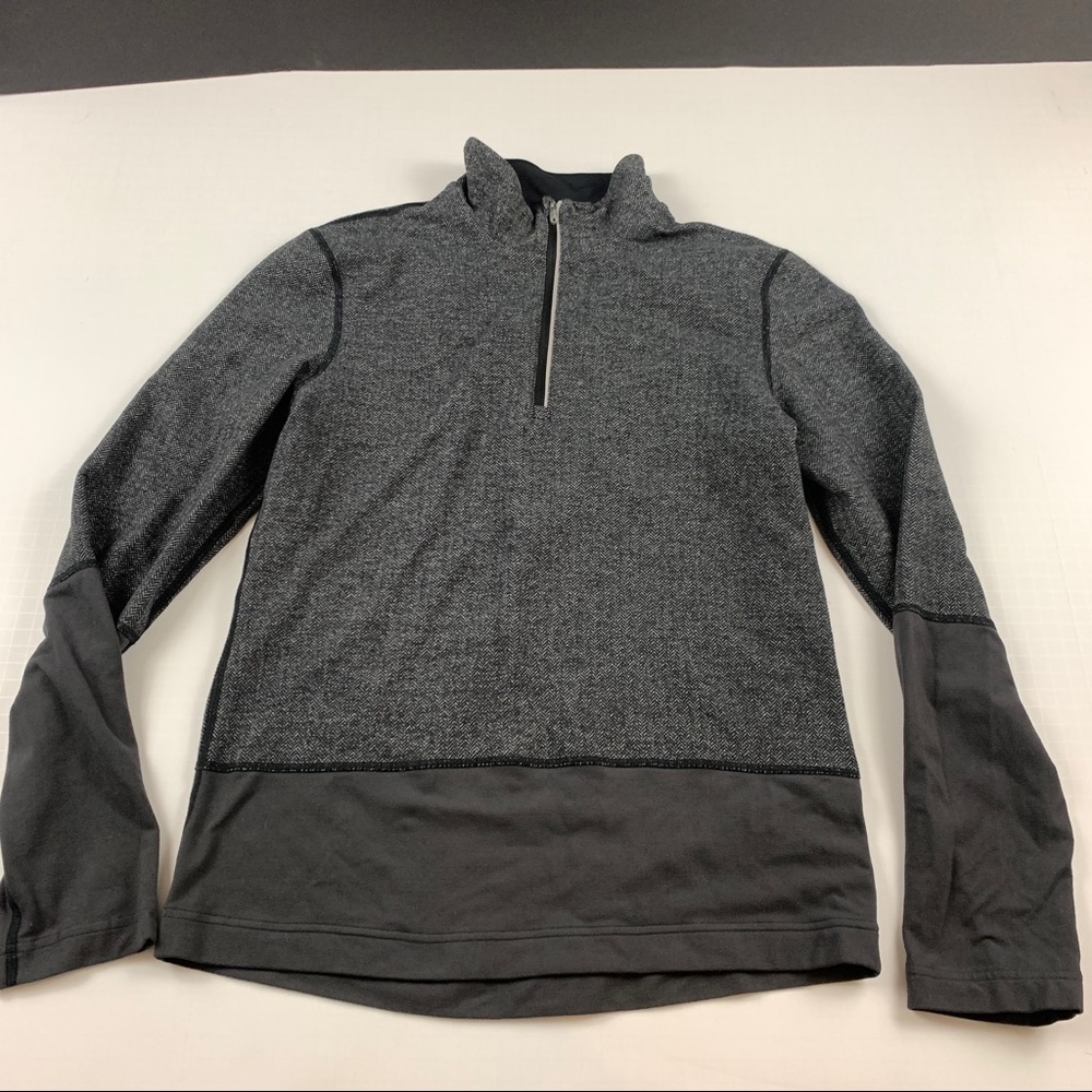 Lululemon Speed 1/2 Zip, Heathered Herringbone, Medium